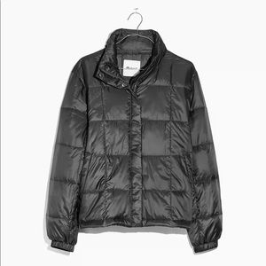 Madewell Travel Buddy Packable Puffer Jacket Navy